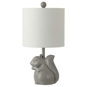 Sunny Squirrel 18 in. Gray Table Lamp