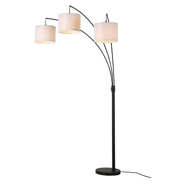 Cedar Hill 82 In Black Indoor Floor Lamp With 3 Light Tree Arc Decor 418508 The Home Depot 3 Light Tree Arc Decor, Threshold Square Stick Floor Lamp