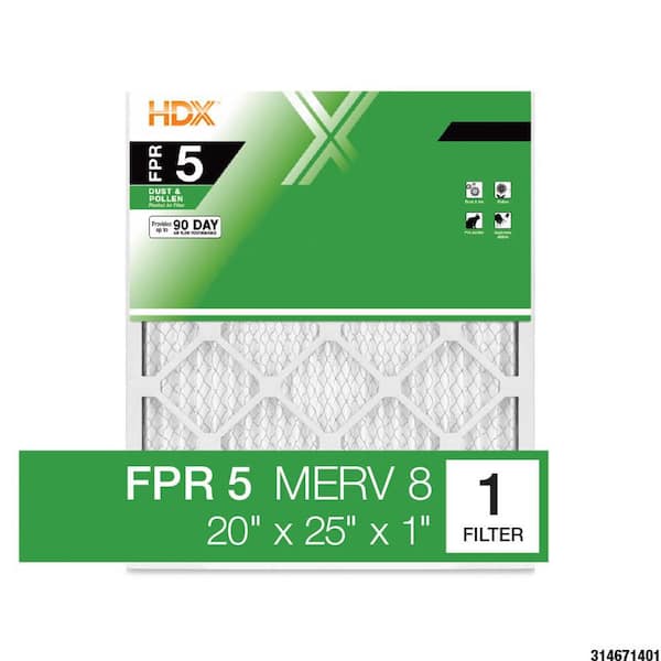20 in. x 25 in. x 1 in. Standard Pleated Air Filter FPR 5, MERV 8