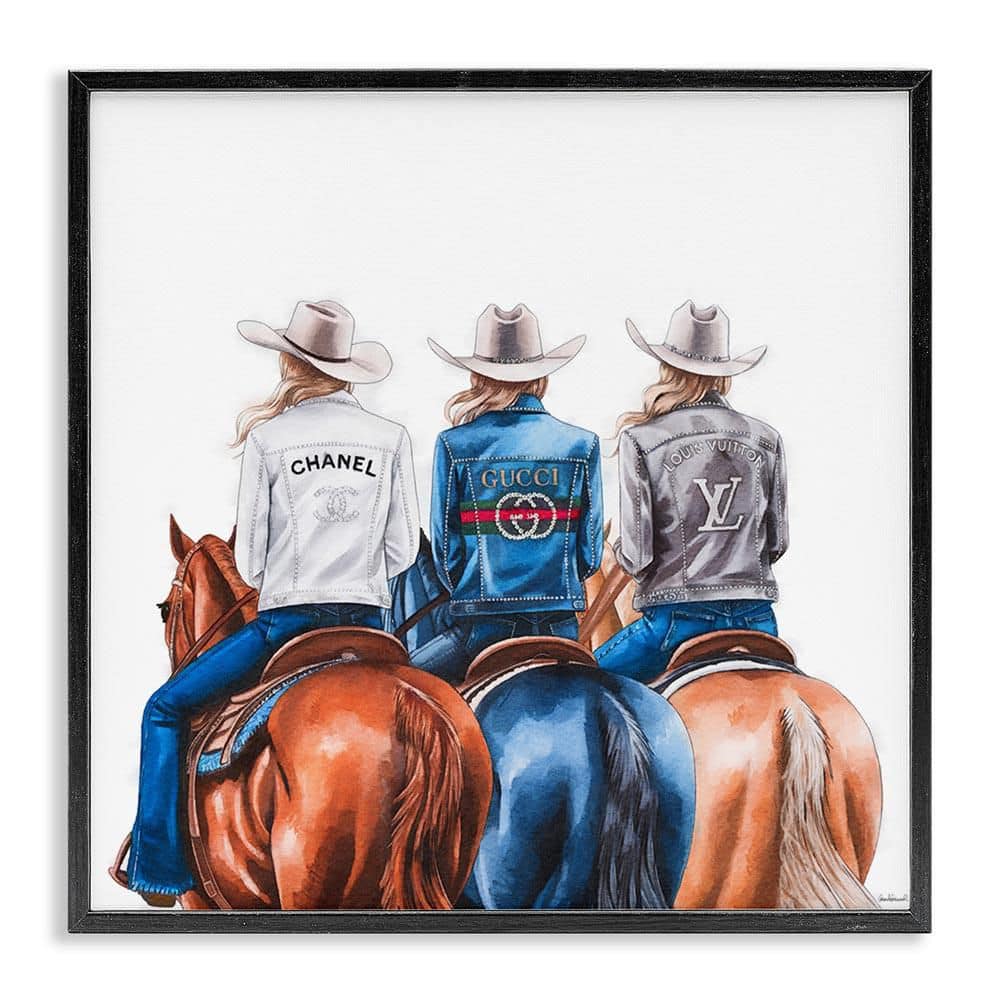 Fashion Trend Cowgirls by Amanda Greenwood Black Framed People Giclee Art Print 17 in. x 17 in. price history on PriceWatchPro