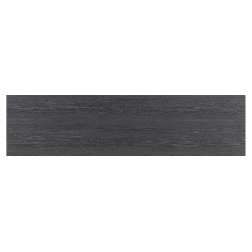 Charcoal Gray 58" Transitional TV Stand with Cabinet Storage