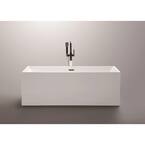 Talence 59 in. Acrylic Flatbottom Freestanding Bathtub in White/Matte Black