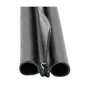 Black Double Bulb Seal with Wiper - 2 in. x 2.25 in. x 28 ft.