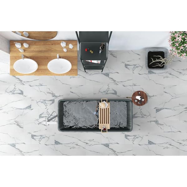 Majestic Lapis Lazul Bullnose 3 in. x 24 in. Matte Porcelain Wall Tile (10 sq. ft./Case)