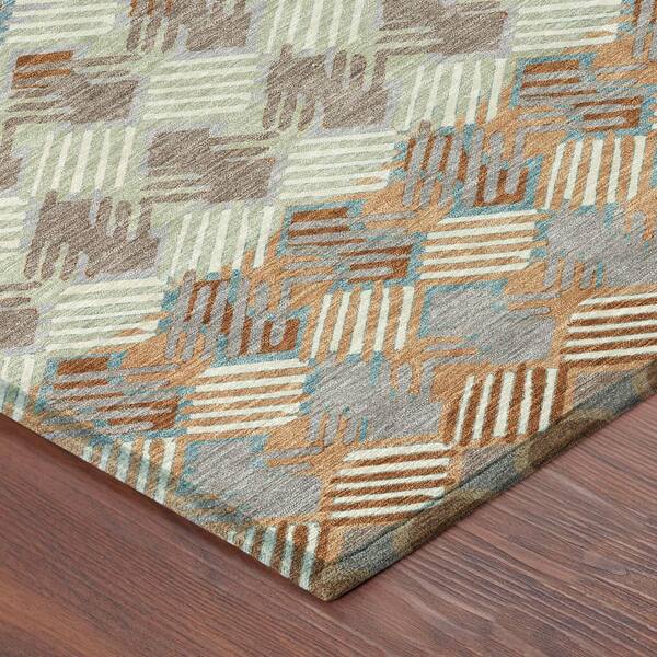 Chantille Machine Washable Indoor/Outdoor Abstract ACN2773 Paprika 10 ft. x 14 ft. Area Rug