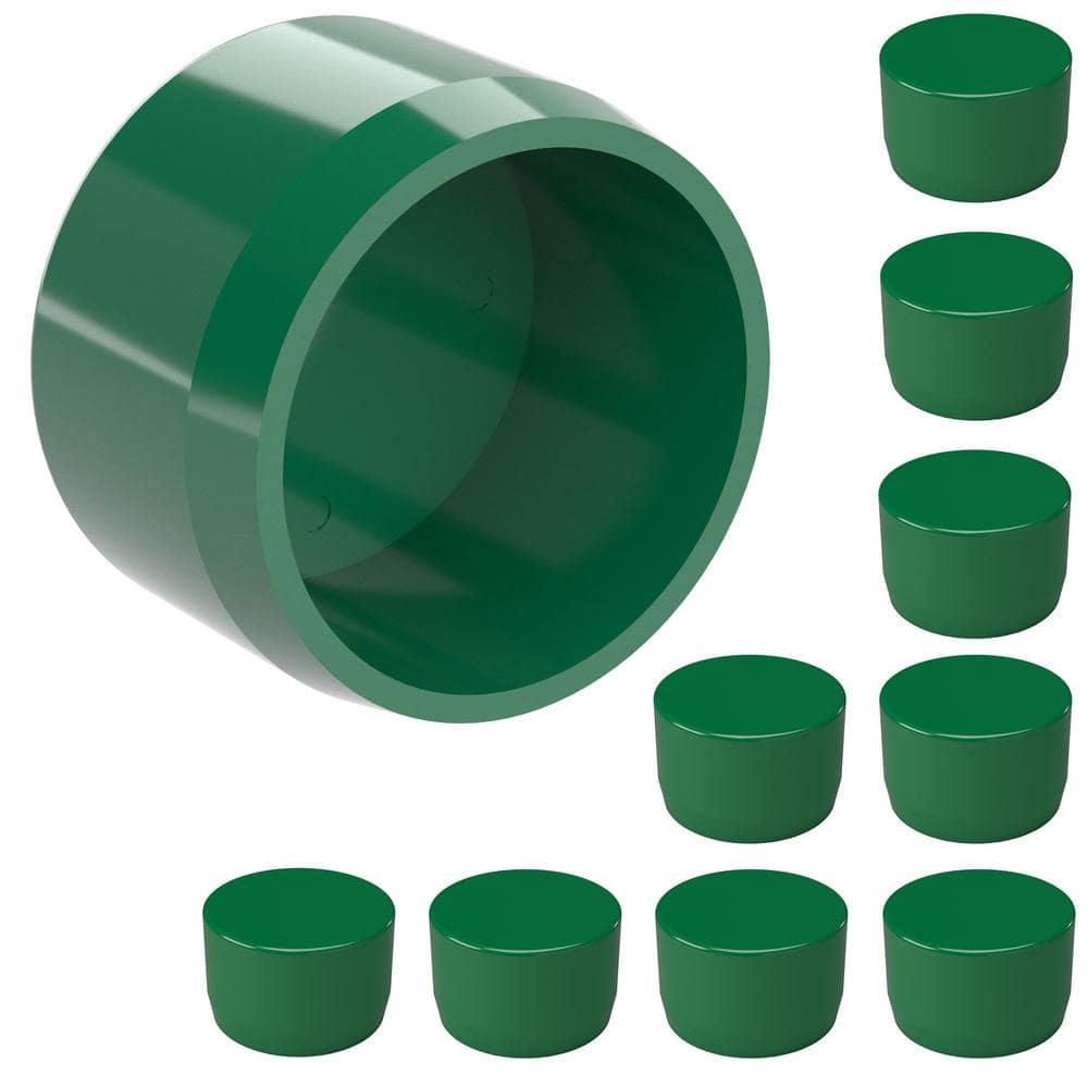 3/4 in. Furniture Grade PVC External Flat End Cap in Green (10-Pack) price history on PriceWatchPro