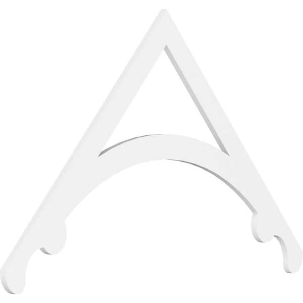 Ekena Millwork Pitch Legacy 1 in. x 60 in. x 37.5 in. (14/12) Architectural Grade PVC Gable Pediment Moulding