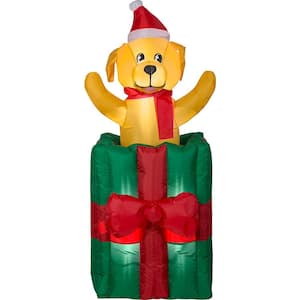 5 ft Tall Animated POP-Up Dog Gift Box