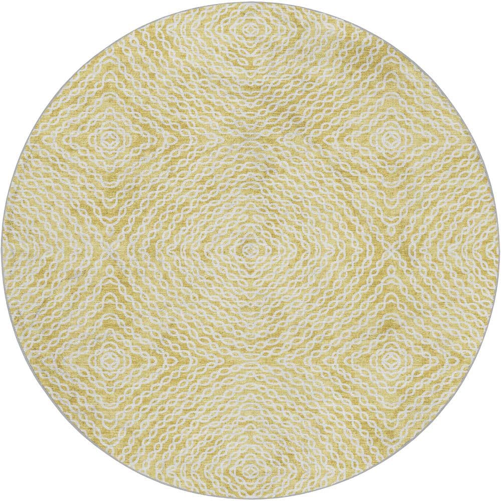 Dream Shag Premium Machine Washable Abstract ADS74 Gilded 8 ft. x 8 ft. Round Rug price history on PriceWatchPro