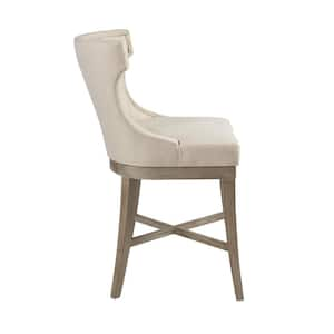 Fillmore Cream 21.75 in. W x 24.25 in. D x 39.25 in. H Counter Stool With Swivel Seat