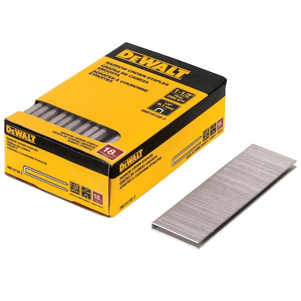 1/4 in. x 1-1/2 in. 18-Gauge Glue Collated Crown Finishing Staple (2500 Pieces)