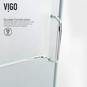 Piedmont 38 in. L x 38 in. W x 77 in. H Frameless Pivot Neo-angle Shower Enclosure Kit in Chrome with Clear Glass