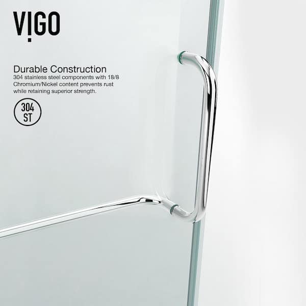 Piedmont 38 in. L x 38 in. W x 77 in. H Frameless Pivot Neo-angle Shower Enclosure Kit in Chrome with Clear Glass
