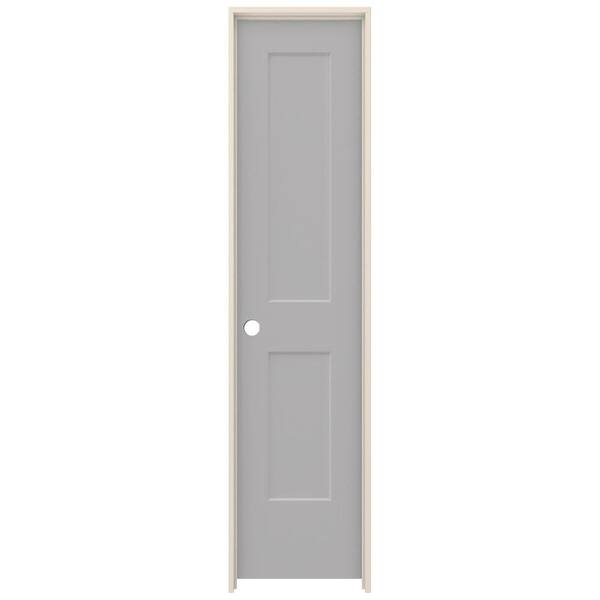 JELD-WEN 20 in. x 80 in. Monroe Driftwood Painted Right-Hand Smooth Solid Core Molded Composite MDF Single Prehung Interior Door