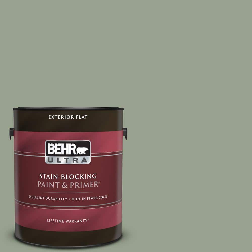 BEHR ULTRA 1 gal. N3904 Bitter Sage Flat Exterior Paint & Primer