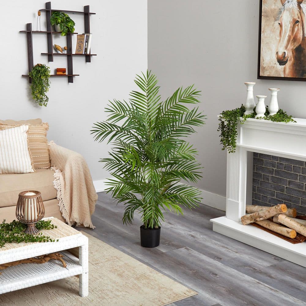 Tropical Elegance 40" Faux Areca Palm Silk Floor Plant in Pot