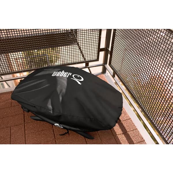 protein Atomisk Syge person Weber Char Q & Q 200/2000 Gas Grill Cover 7111 - The Home Depot