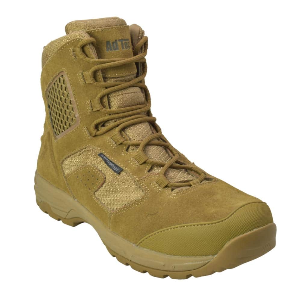 "Men's 8"" Suede Leather Side Zipper Waterproof Tactical Boot, Coyote" price history on PriceWatchPro