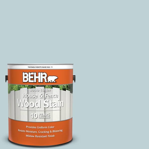 BEHR 1 gal. #500E-3 Rain Washed Solid Color House and Fence Exterior Wood Stain