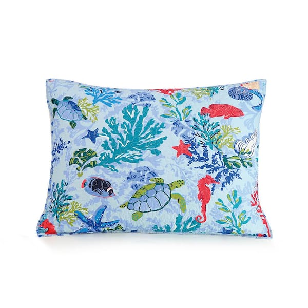Vera Bradley Shore Thing Blue Cotton Standard Sham