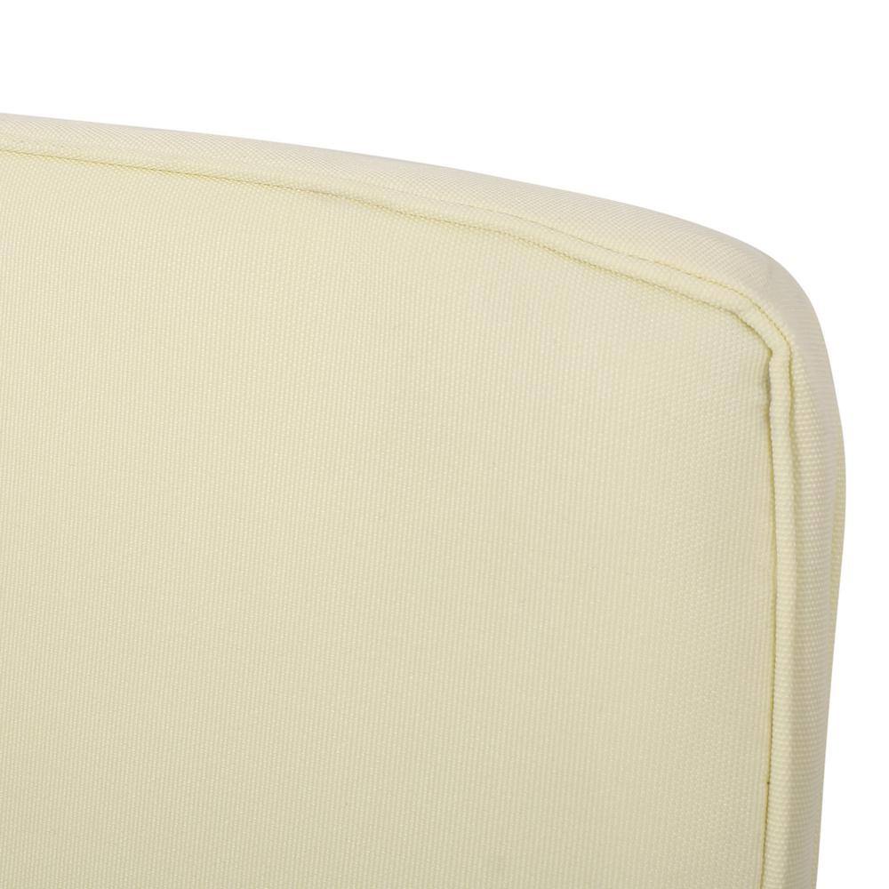 Cream Water-Resistant Fabric Outdoor Loveseat Cushions