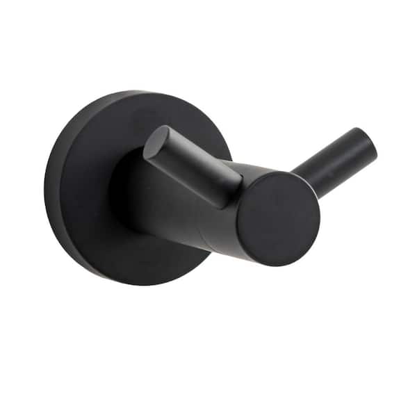 Italia Florence Double Robe Hook in Matte Black FL9324 - The Home