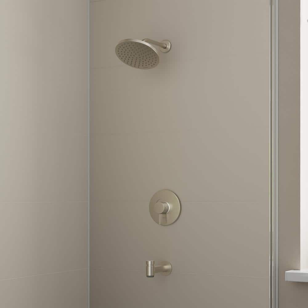 Brushed Nickel Wall Mounted Shower Set with Pressure Balance