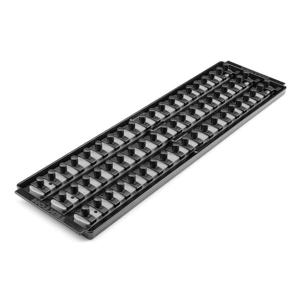 TEKTON 3/8 in. Drive 3-Rail Socket Organizer Set, Gray (60-Tool)