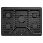 30 in. Gas Cooktop in Black with 5-Burners including Power Burners