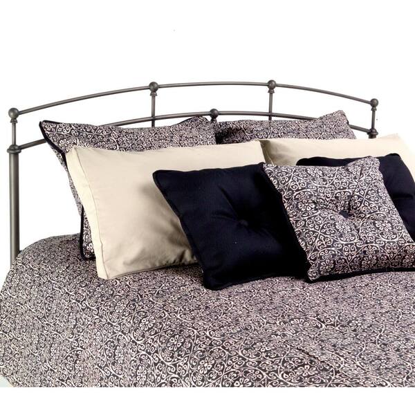 Fashion Bed Group Fenton Full-Size Metal Headboard Panel with Globe Finials in Black Walnut