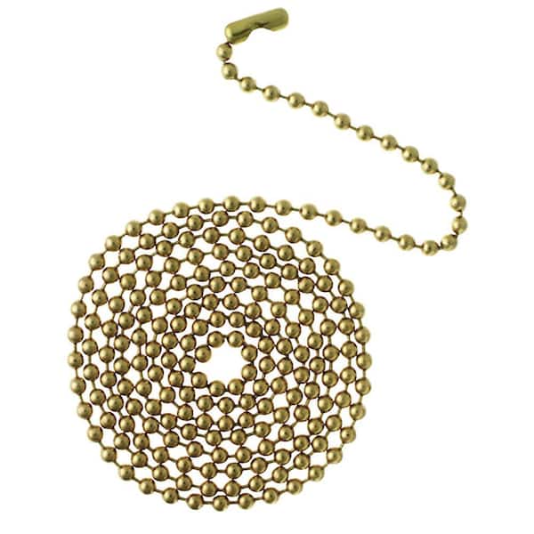3 ft. Polished Brass Beaded Chain with Connector