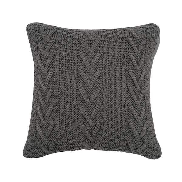 EverGrace Retree Chunky Sweater Knit 20 in. x 20 in. Pillow