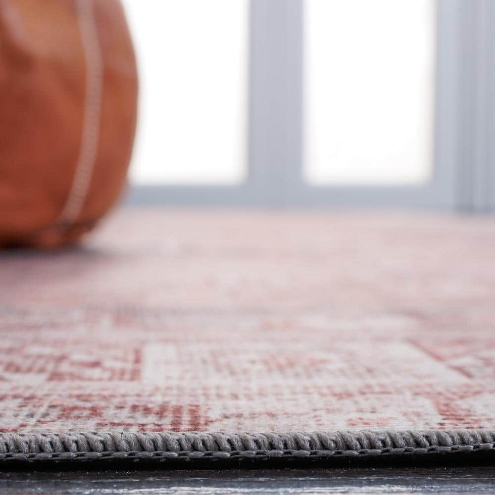 Tucson Red and Beige 8' x 10' Synthetic Area Rug