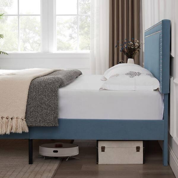VECELO Upholstered Bed with Adjustable Headboard, No Box VECELO Upholstered Bed with Adjustable Headboard, No Box