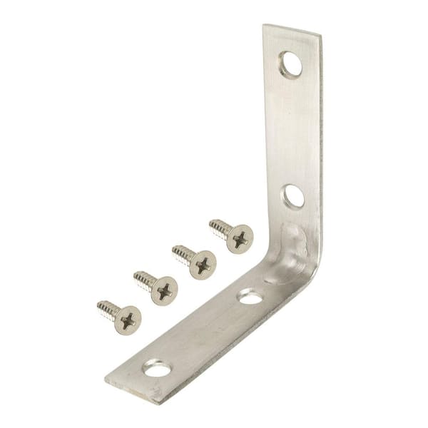 (4-Pack) 2 in. Stainless Steel Corner Braces