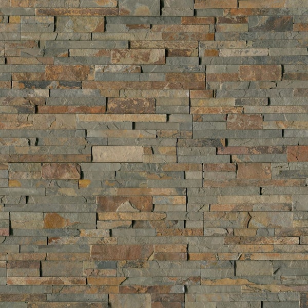 MSI Natural Earth Ledger Panel 4 in. x 4 in. Natural Slate Wall Tile - 4 in. x 4 in. Tile Sample