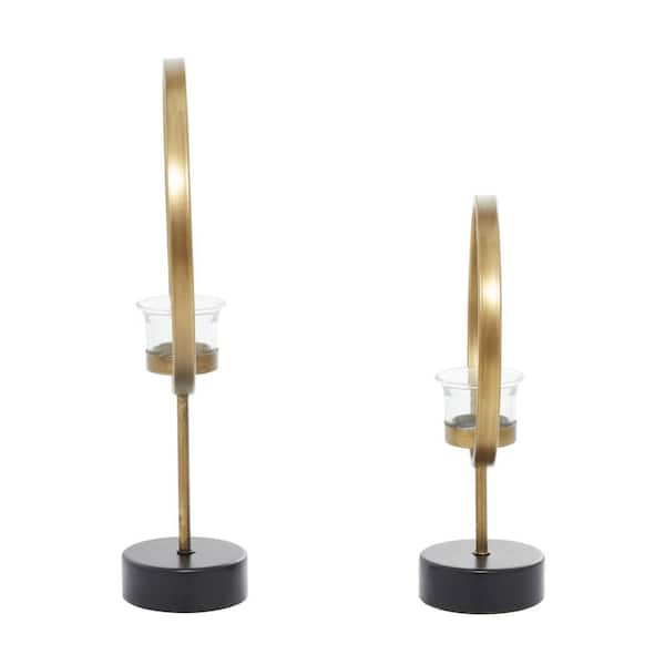 Brass single candle holder