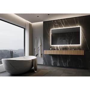 Backlit 60 in. W x 36 in. H Rectangular Frameless Wall Mounted Bathroom Vanity Mirror 6000K LED