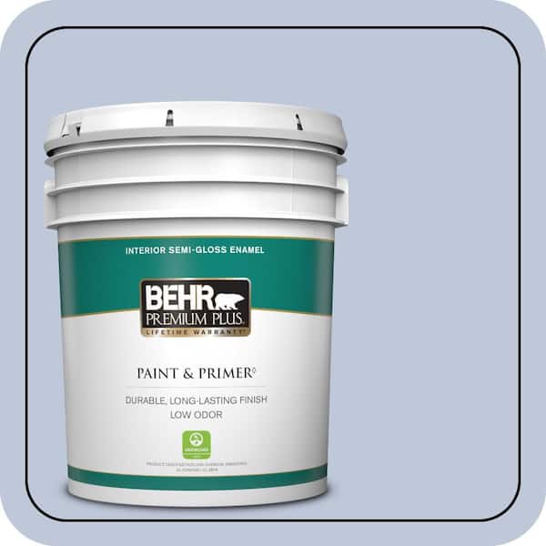 BEHR PREMIUM PLUS 5 gal. #MQ3-62 Dancing Mist Semi-Gloss Enamel Low Odor Interior Paint & Primer