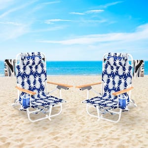 Hot 2 Tommy Bahama Beach Chairs(Blue/Pineapp