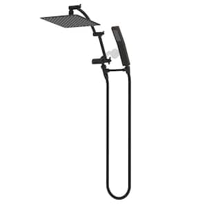 Rainfall 1-Spray 10 in. Dual Wall Mount Fixed and Handheld Shower Head 1.8 GPM in Oil Rubbbed Bronze Finish