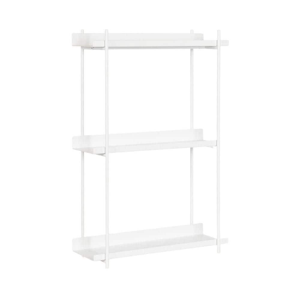 Kate and Laurel Dominic 20 in. W x 7 in. D White Metal Decorative