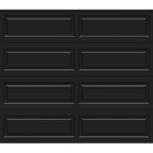 Classic Steel Long Panel 8 ft. x 7 ft. Insulated 6.5 R-Value  Black Garage Door without windows