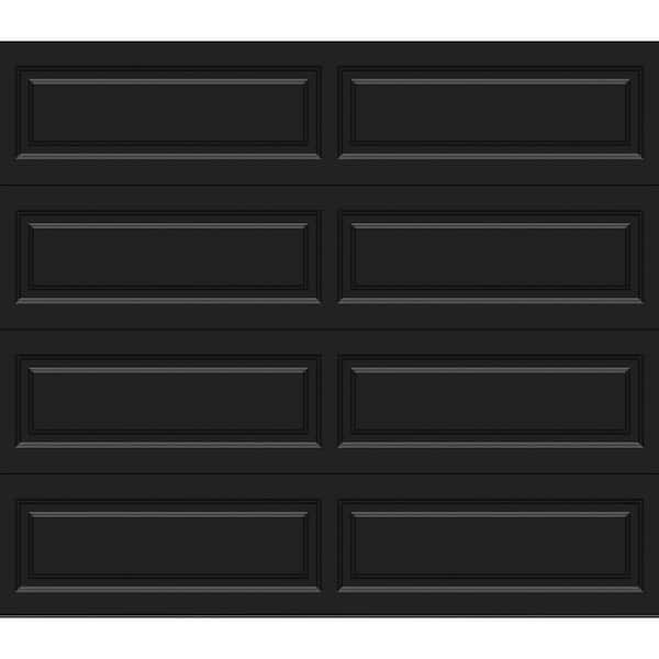Clopay Classic Steel Long Panel 9 ft. x 7 ft. Insulated 6.5 R-Value  Black Garage Door without windows