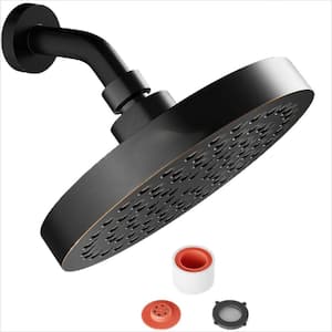 Rainfall Shower Head 1-Spray Patterns with 2.5 GPM 6 in. Ceiling Mount Rain Fixed Shower Head in Oil-Rubber Bronze