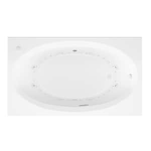 Imperial Diamond Series 5 ft. Left Drain Rectangular Drop-in Whirlpool and Air Bath Tub in White