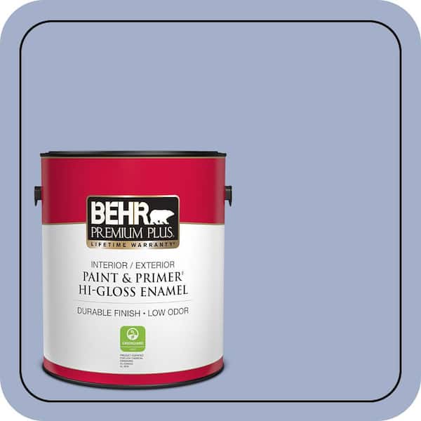 BEHR PREMIUM PLUS 1 gal. #610D-4 Bellflower Hi-Gloss Enamel Interior/Exterior Paint & Primer
