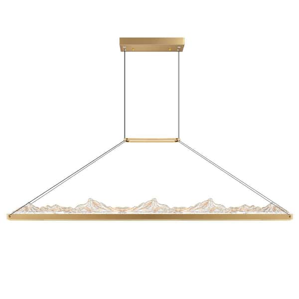 CWI Lighting Himalayas 1-Light Integrated LED Brass Chandelier