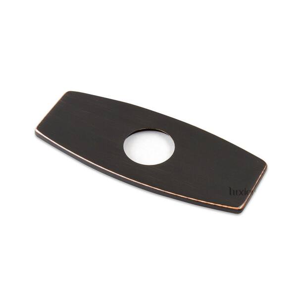 LUXIER 6 in. Brass Bathroom Vessel Vanity Sink Faucet Hole Cover Deck Plate Escutcheon Oil Rubbed Bronze