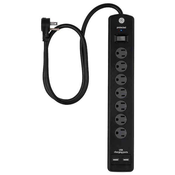 GE 7-Outlet 2-USB Pro Surge Protector